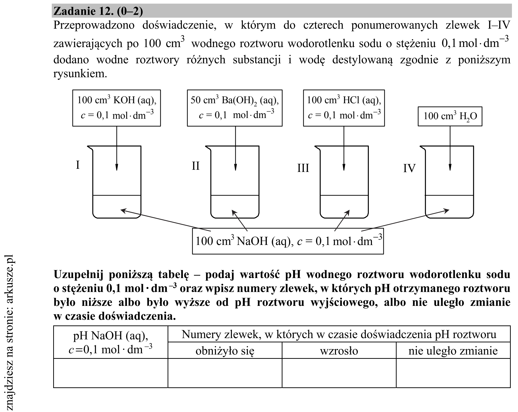 Matura dodatkowa, czerwiec 2018, zadanie 12