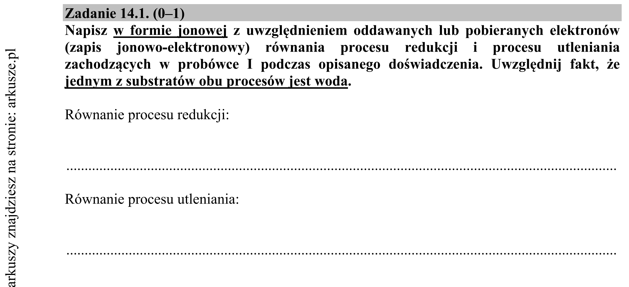 Matura dodatkowa, czerwiec 2018, zadanie 14.1