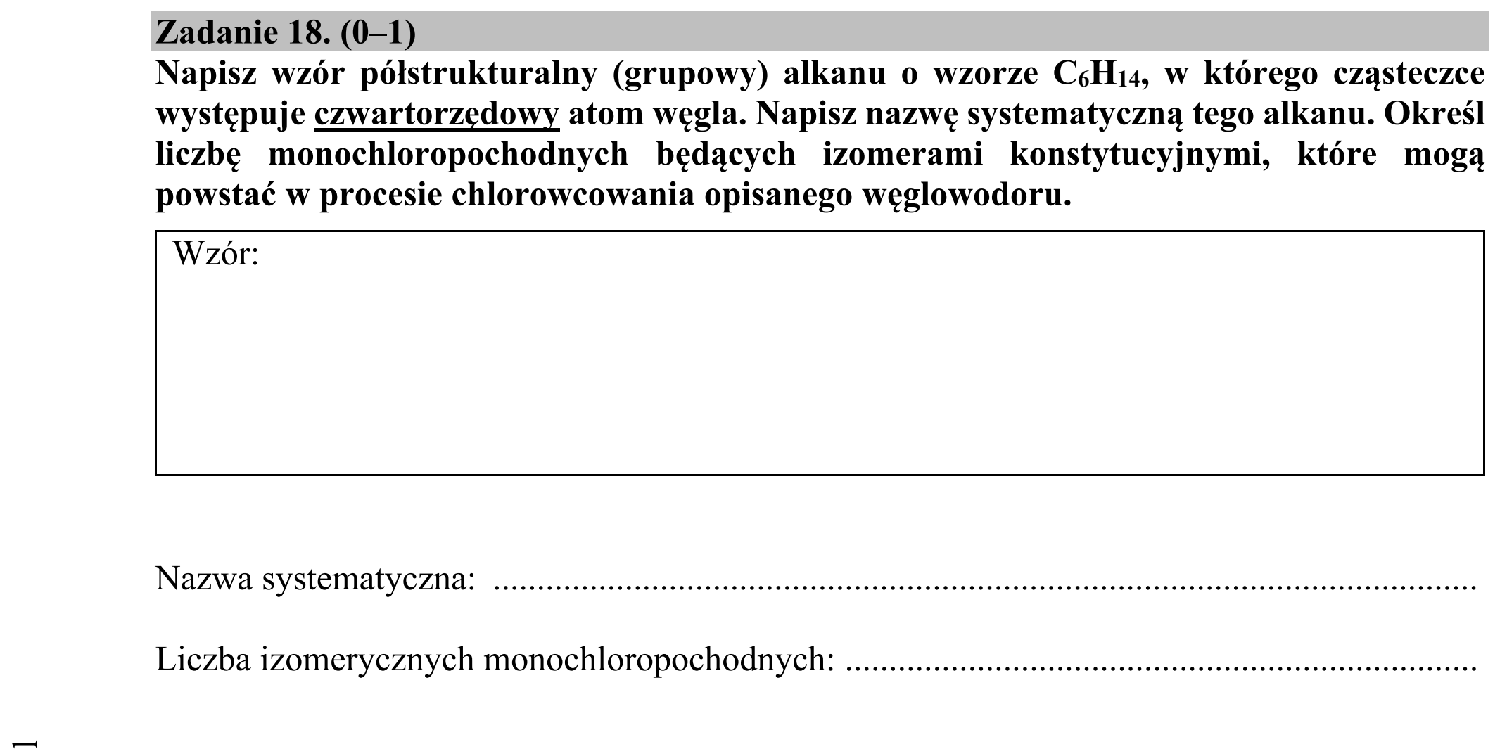 Matura dodatkowa, czerwiec 2018, zadanie 18