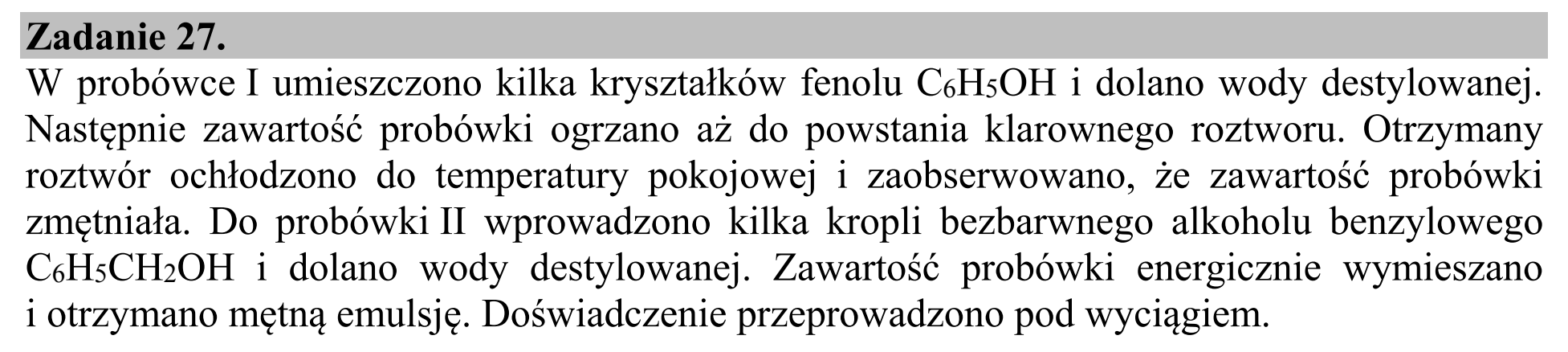 Matura dodatkowa, czerwiec 2018, wstęp zadania 27