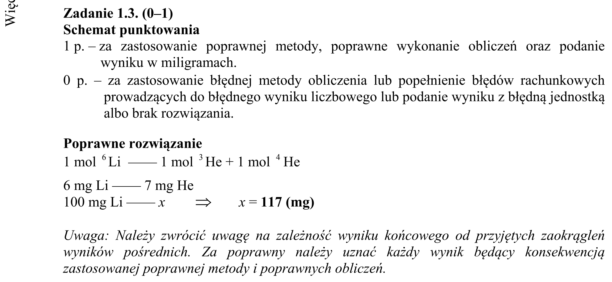 Matura dodatkowa, czerwiec 2019, odpowiedź do zadania 1.3