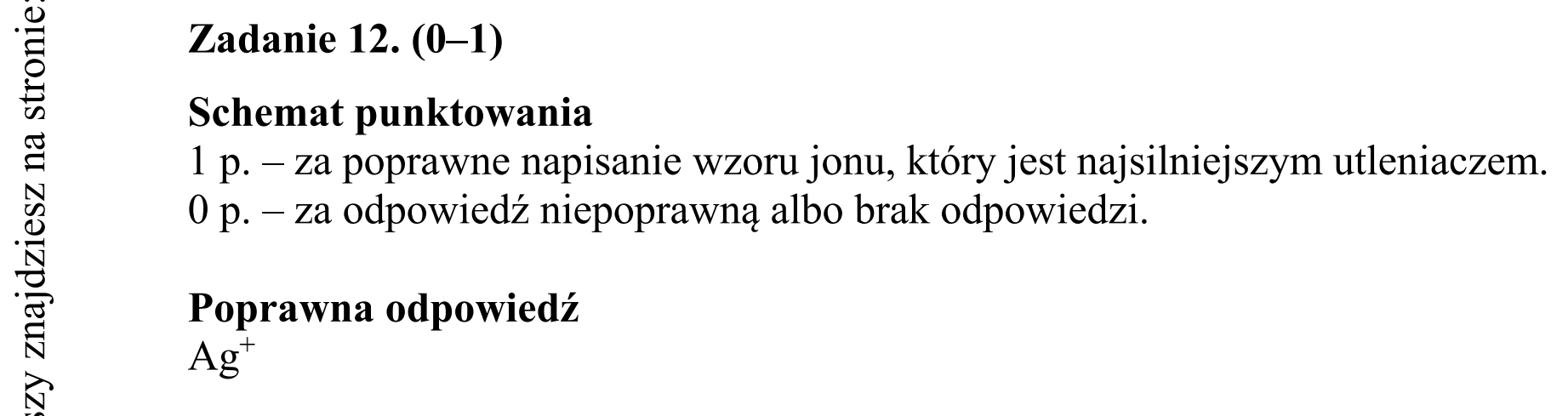 Matura dodatkowa, czerwiec 2019, odpowiedź do zadania 12