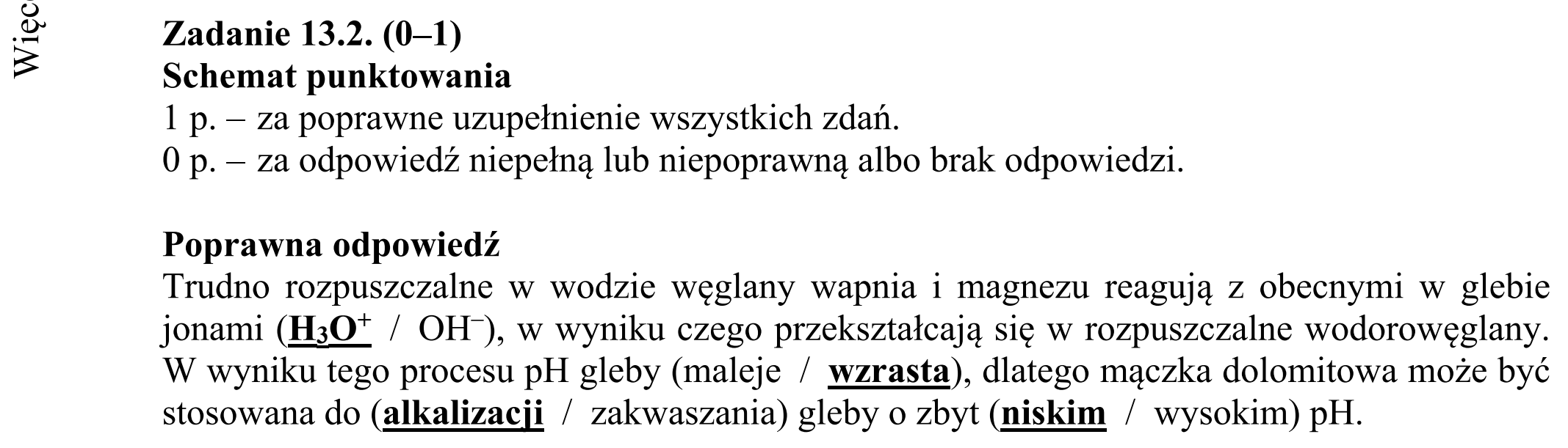 Matura dodatkowa, czerwiec 2019, odpowiedź do zadania 13.2