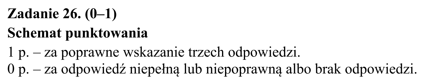 Matura dodatkowa, czerwiec 2019, odpowiedź do zadania 26, fragment 1