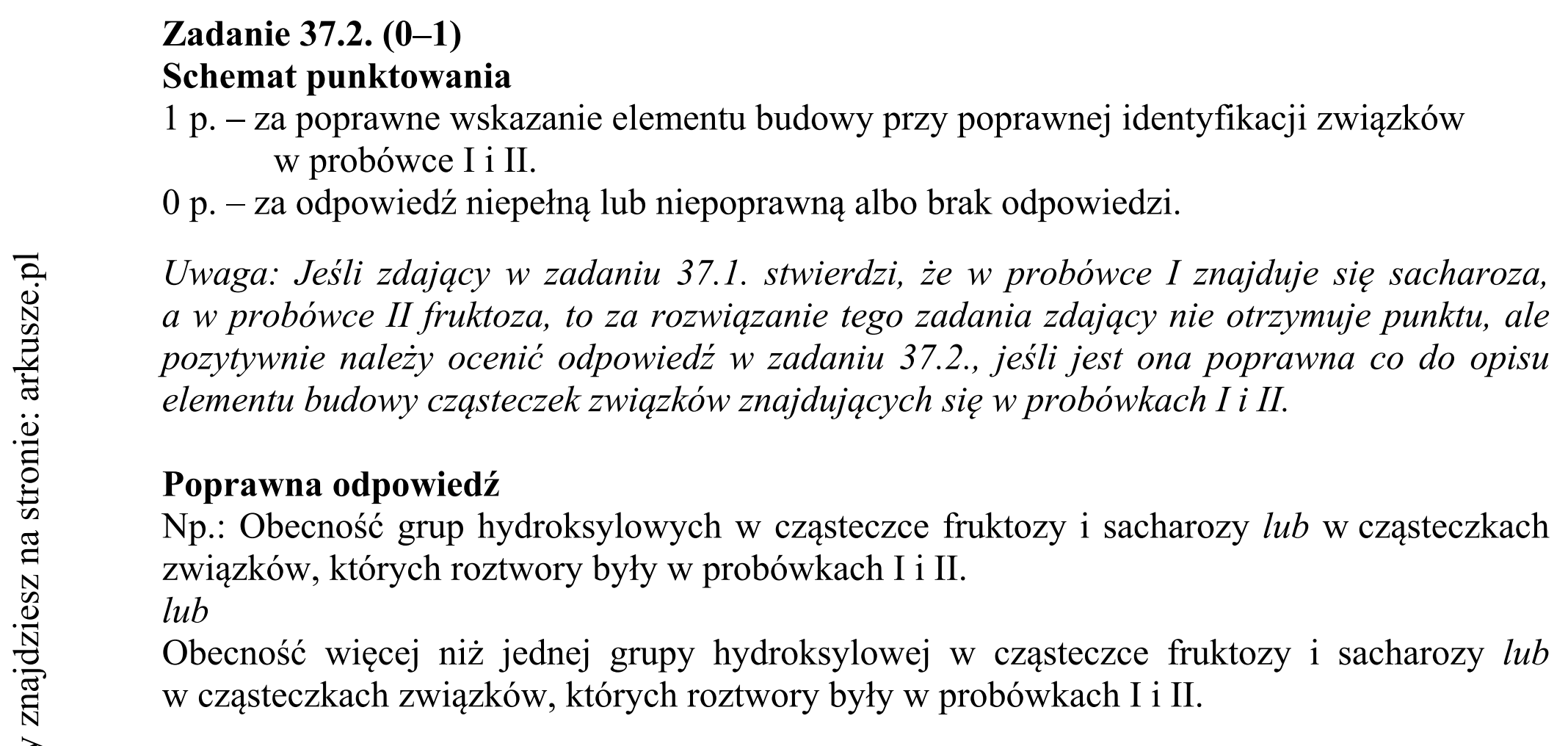 Matura dodatkowa, czerwiec 2019, odpowiedź do zadania 37.2