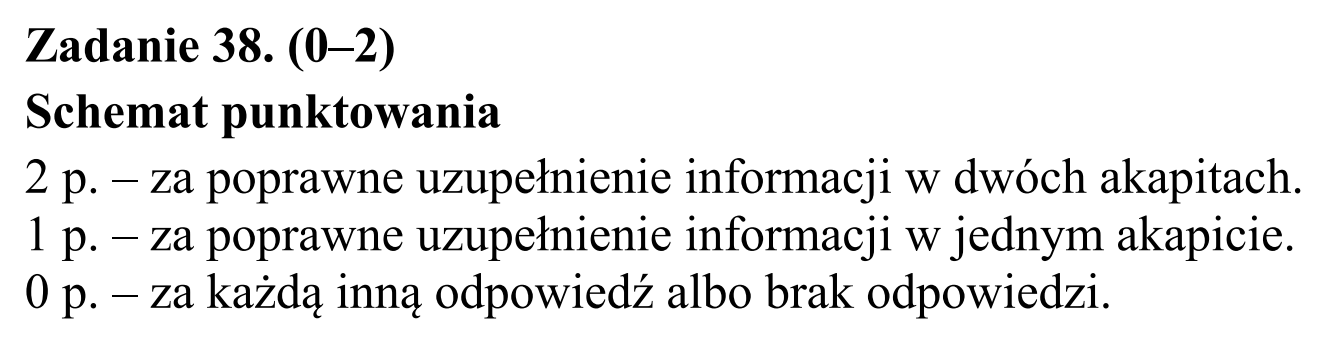 Matura dodatkowa, czerwiec 2019, odpowiedź do zadania 38, fragment 1