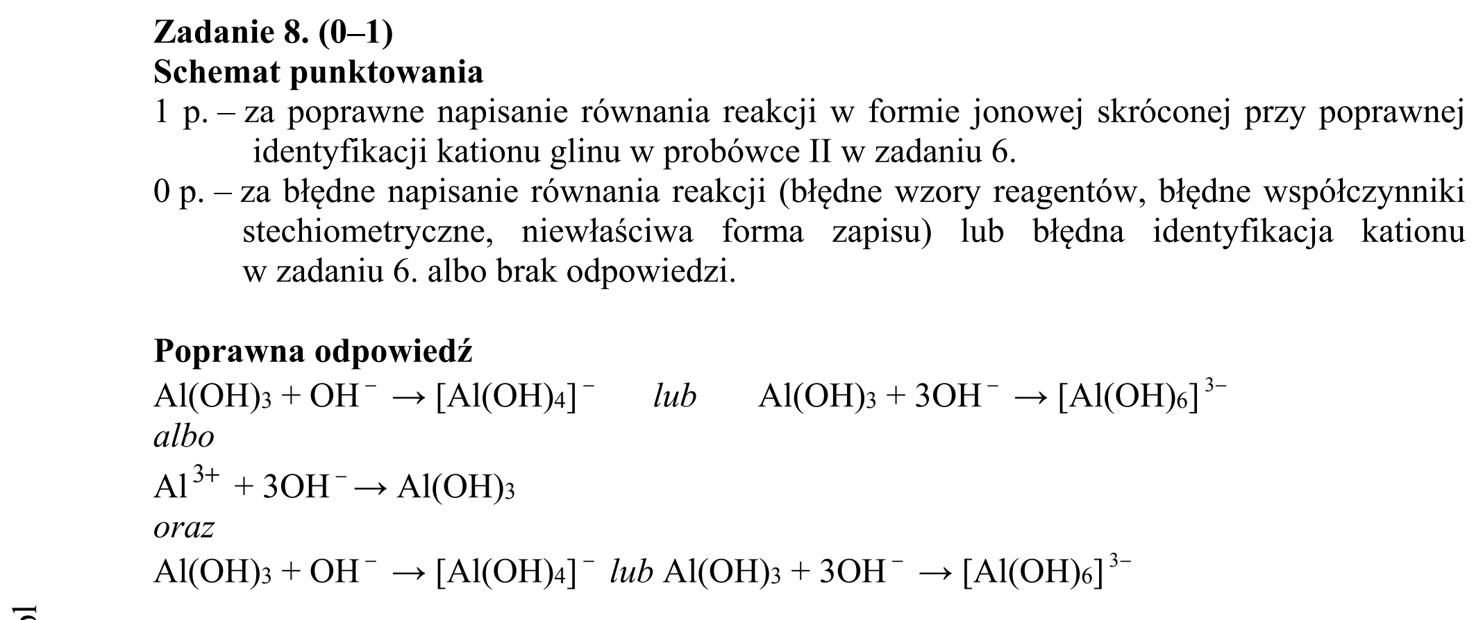 Matura dodatkowa, czerwiec 2019, odpowiedź do zadania 8