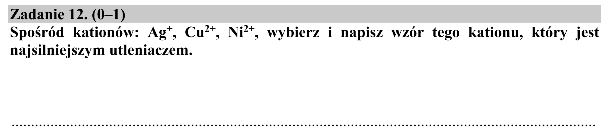 Matura dodatkowa, czerwiec 2019, zadanie 12