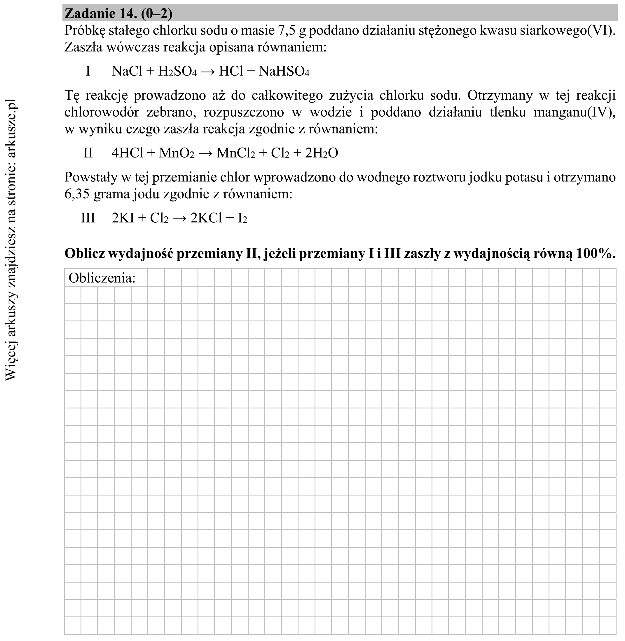 Matura dodatkowa, czerwiec 2019, zadanie 14