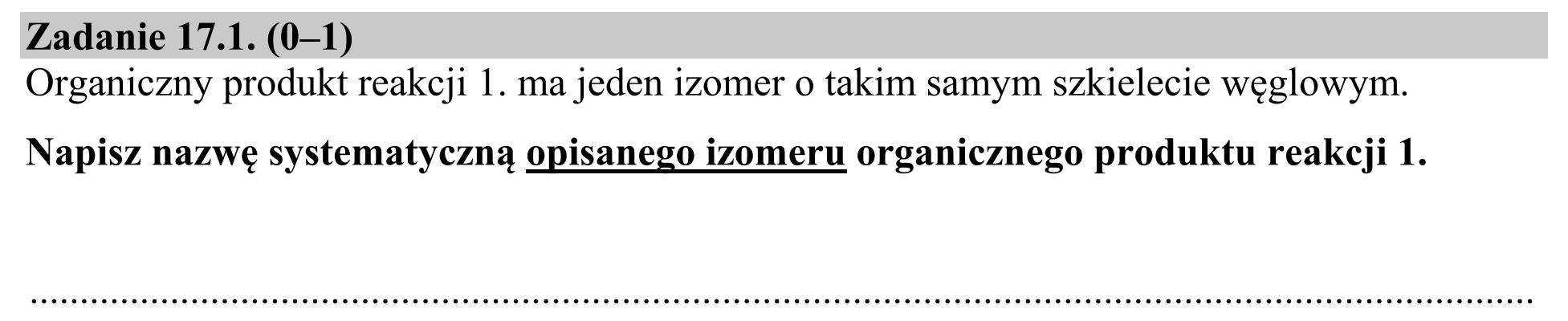 Matura dodatkowa, czerwiec 2019, zadanie 17.1