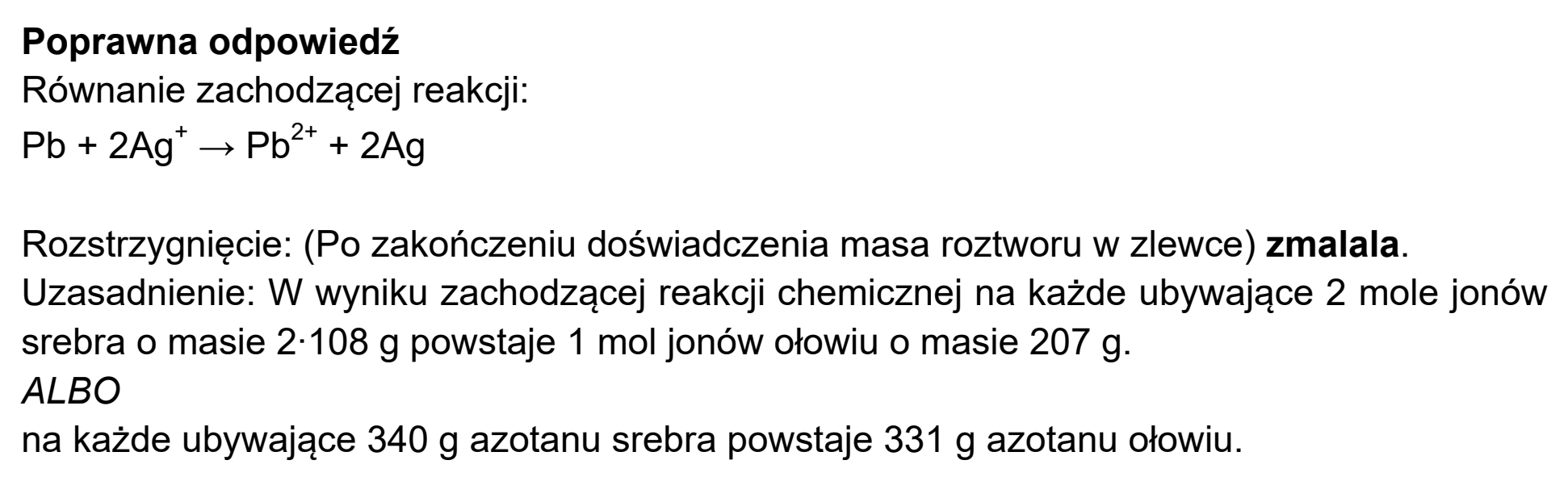 Matura dodatkowa, czerwiec 2021, odpowiedź do zadania 23.1, fragment 2