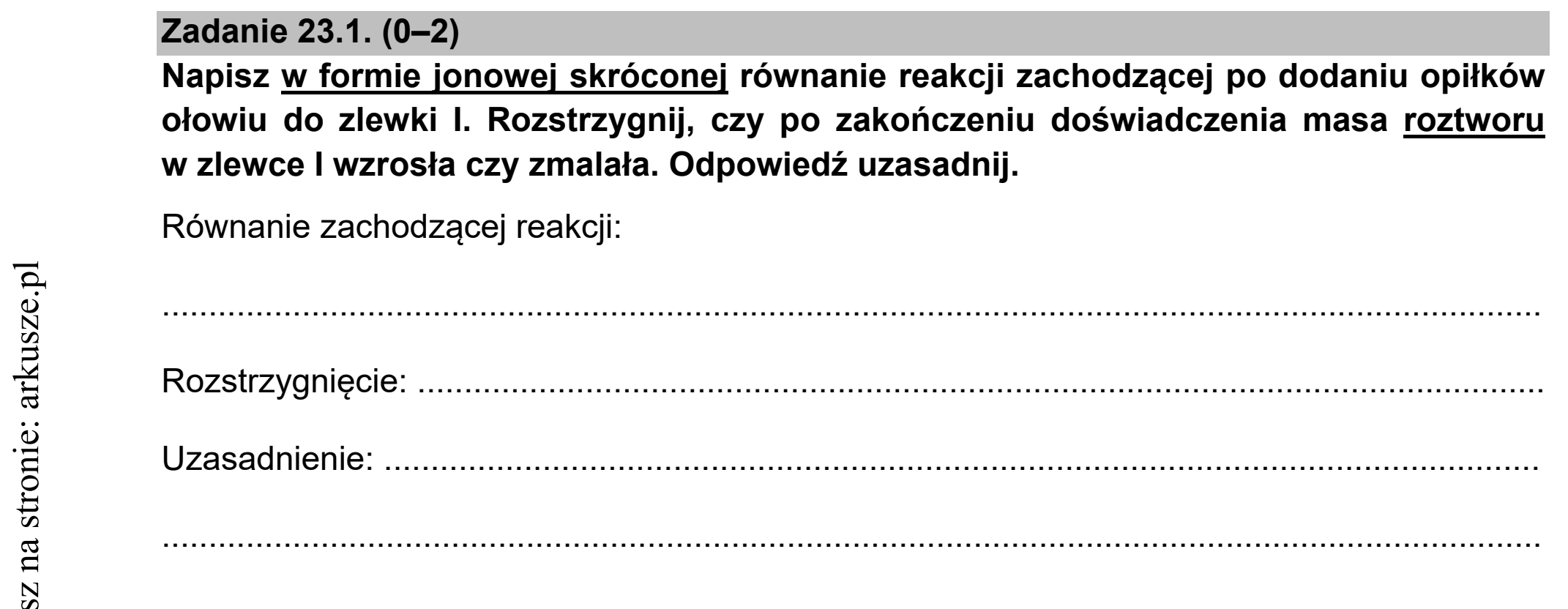 Matura dodatkowa, czerwiec 2021, zadanie 23.1