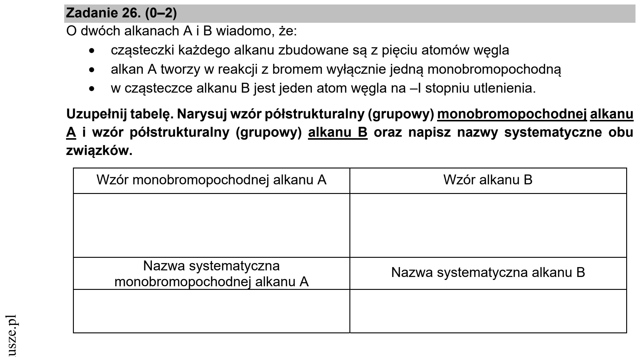 Matura dodatkowa, czerwiec 2021, zadanie 26
