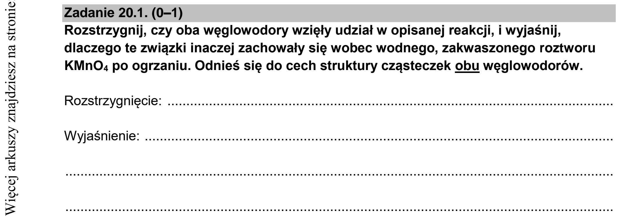 Matura dodatkowa, czerwiec 2022, zadanie 20.1