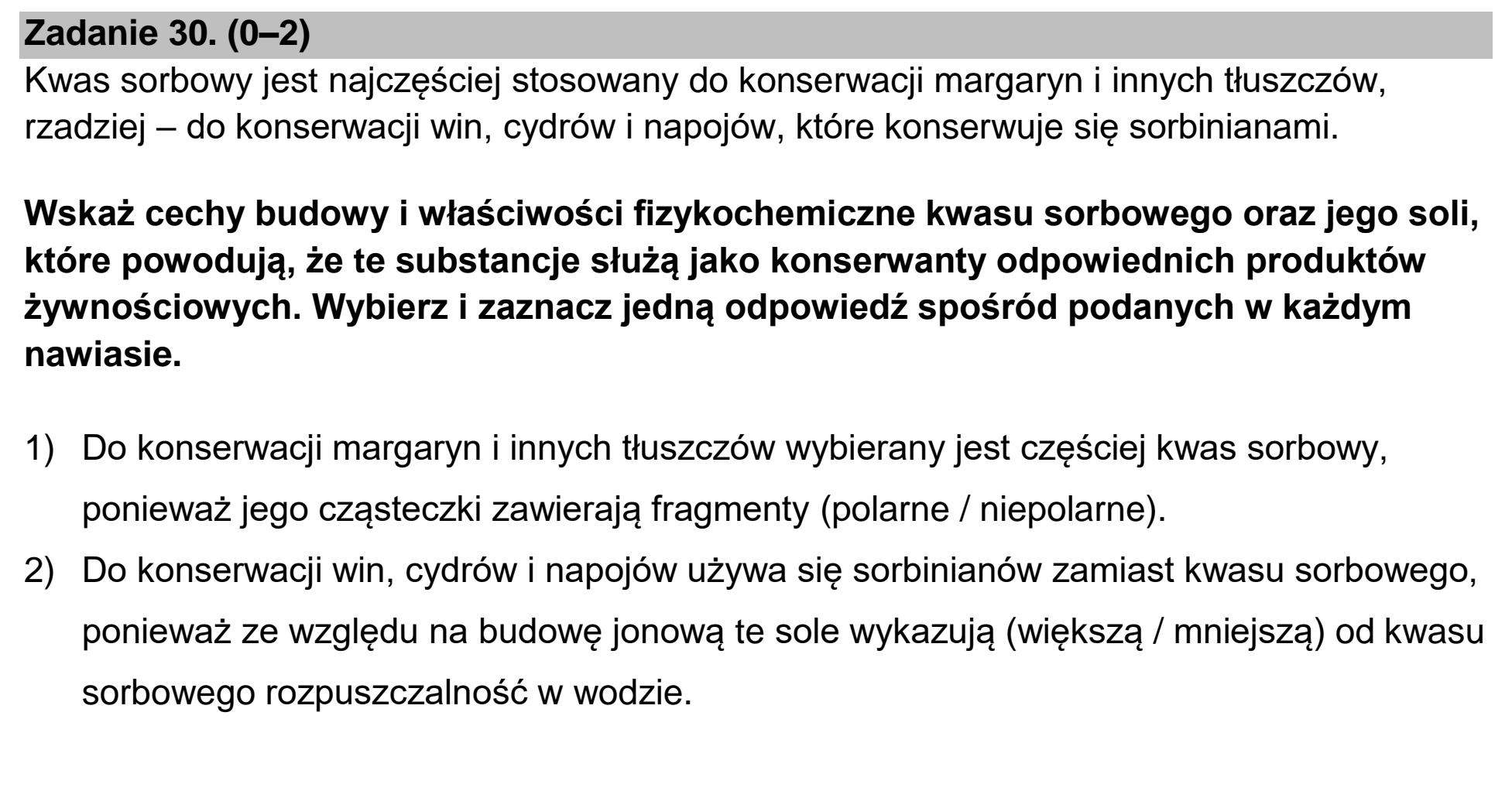 Matura dodatkowa, czerwiec 2023, zadanie 30
