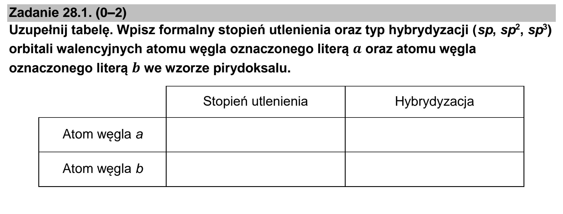 Matura dodatkowa, czerwiec 2024, zadanie 28.1