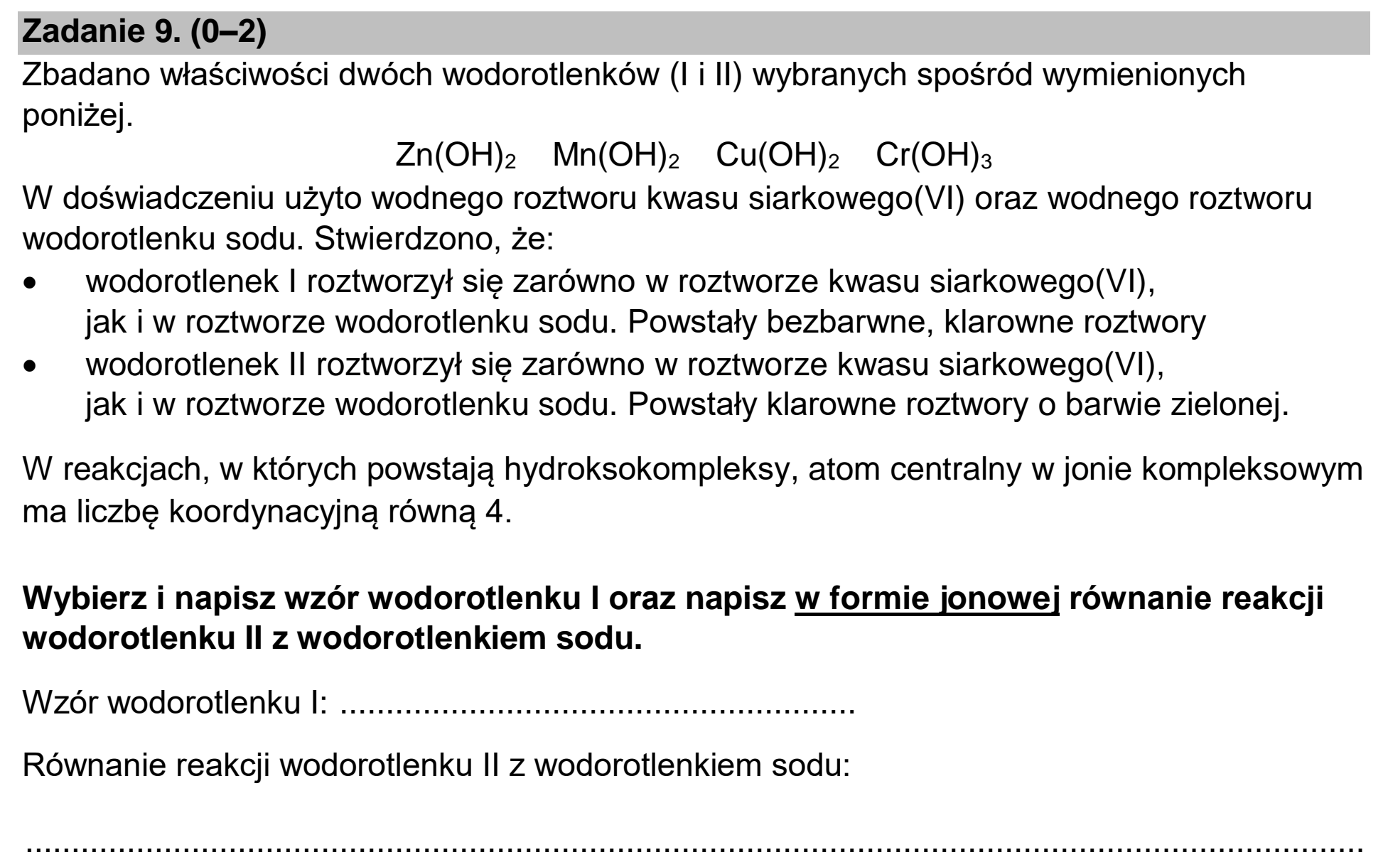 Matura dodatkowa, czerwiec 2024, podgląd zadania 9, fragment 1