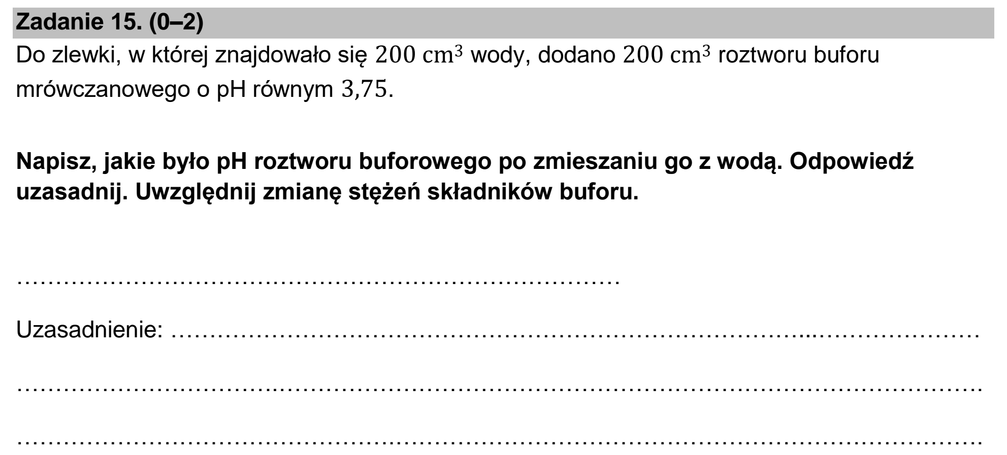 Matura dodatkowa, czerwiec 2025, podgląd zadania 15