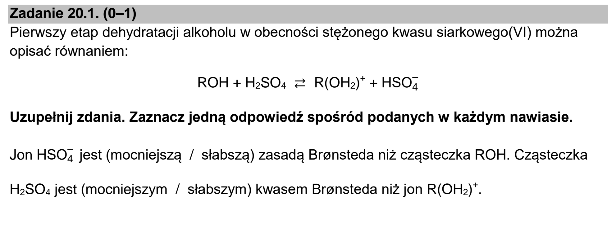 Matura dodatkowa, czerwiec 2025, zadanie 20.1
