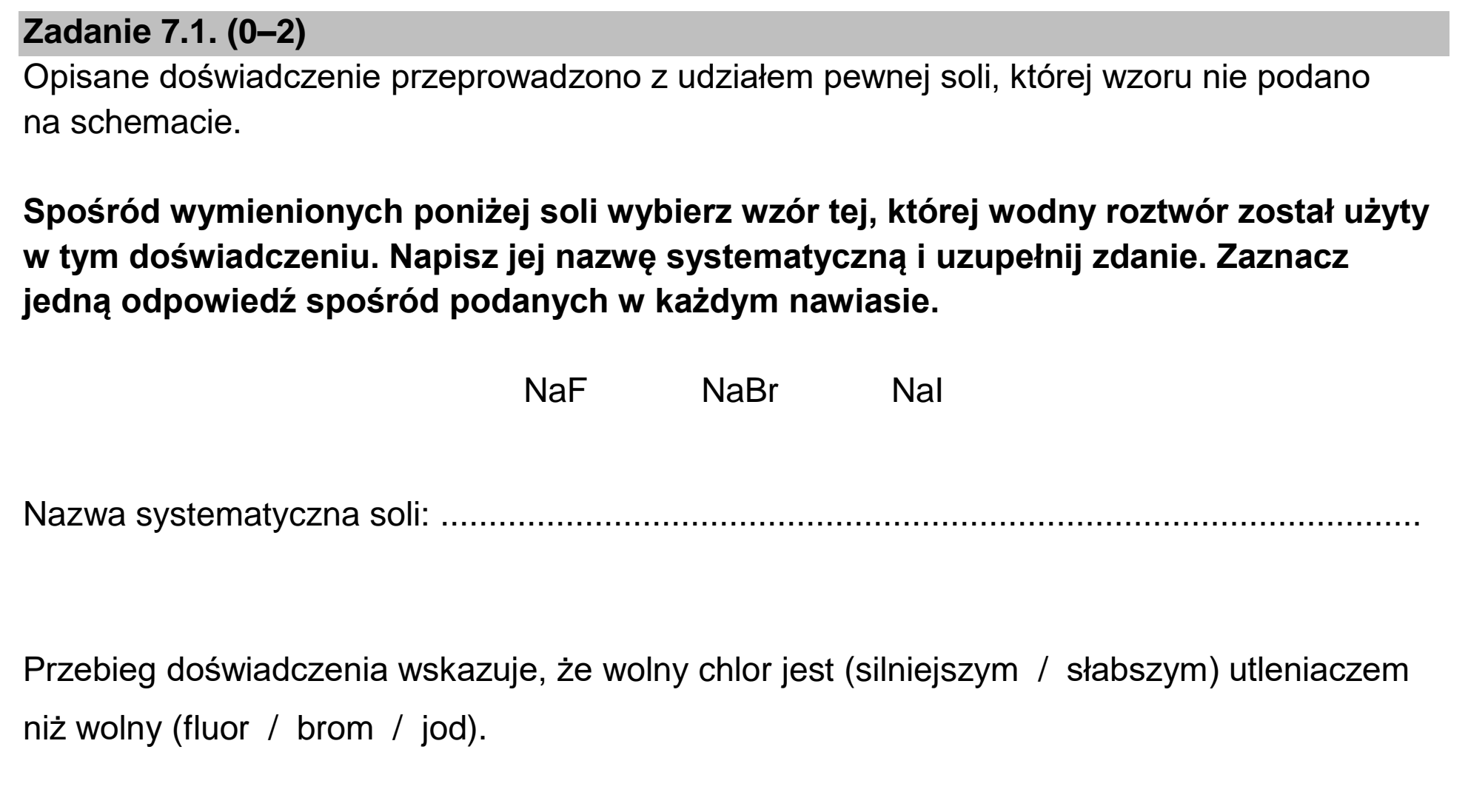 Matura dodatkowa, czerwiec 2025, zadanie 7.1