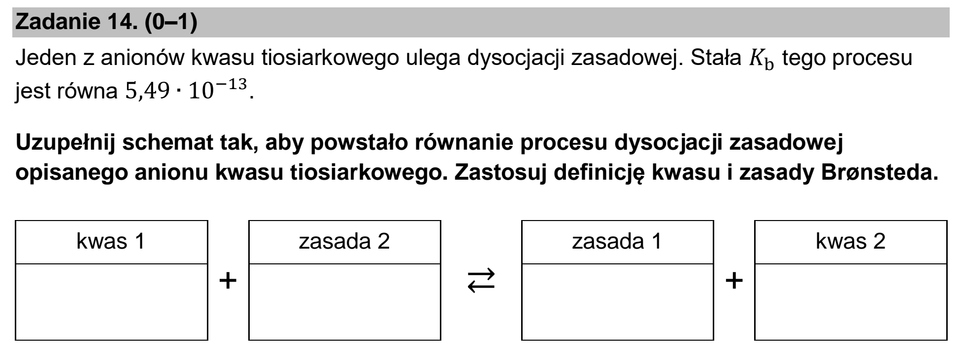 Matura dodatkowa, czerwiec 2026, zadanie 14