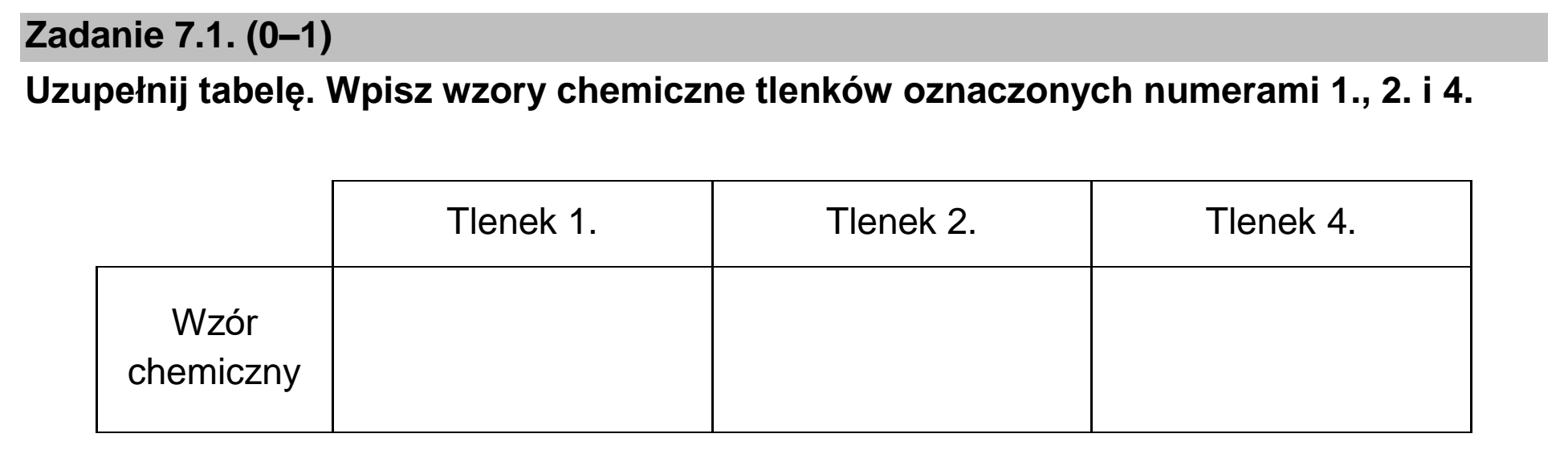 Matura dodatkowa, czerwiec 2026, zadanie 7.1