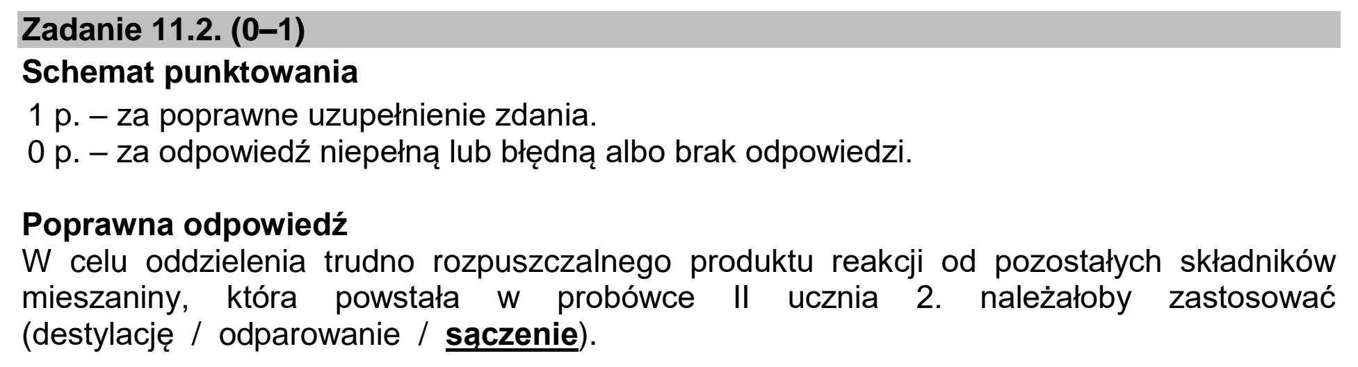 Matura dodatkowa, lipiec 2020, odpowiedź do zadania 11.2