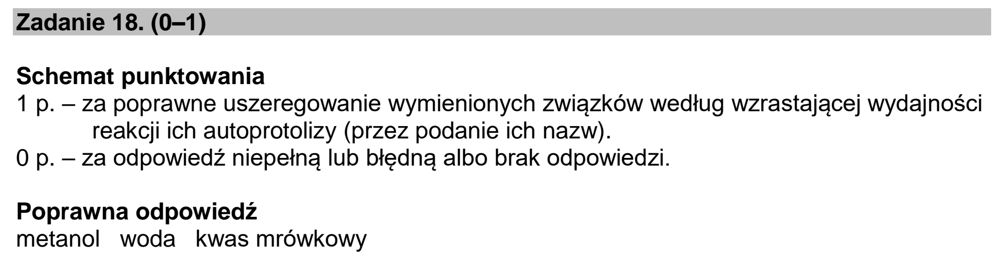 Matura dodatkowa, lipiec 2020, odpowiedź do zadania 18