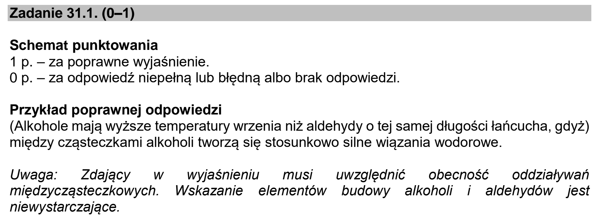 Matura dodatkowa, lipiec 2020, odpowiedź do zadania 31.1