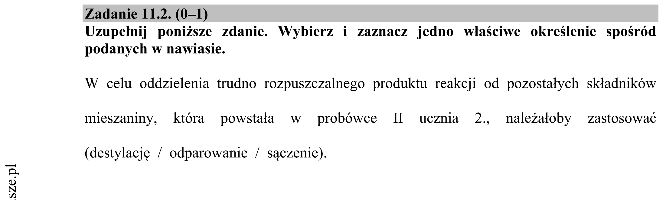 Matura dodatkowa, lipiec 2020, zadanie 11.2