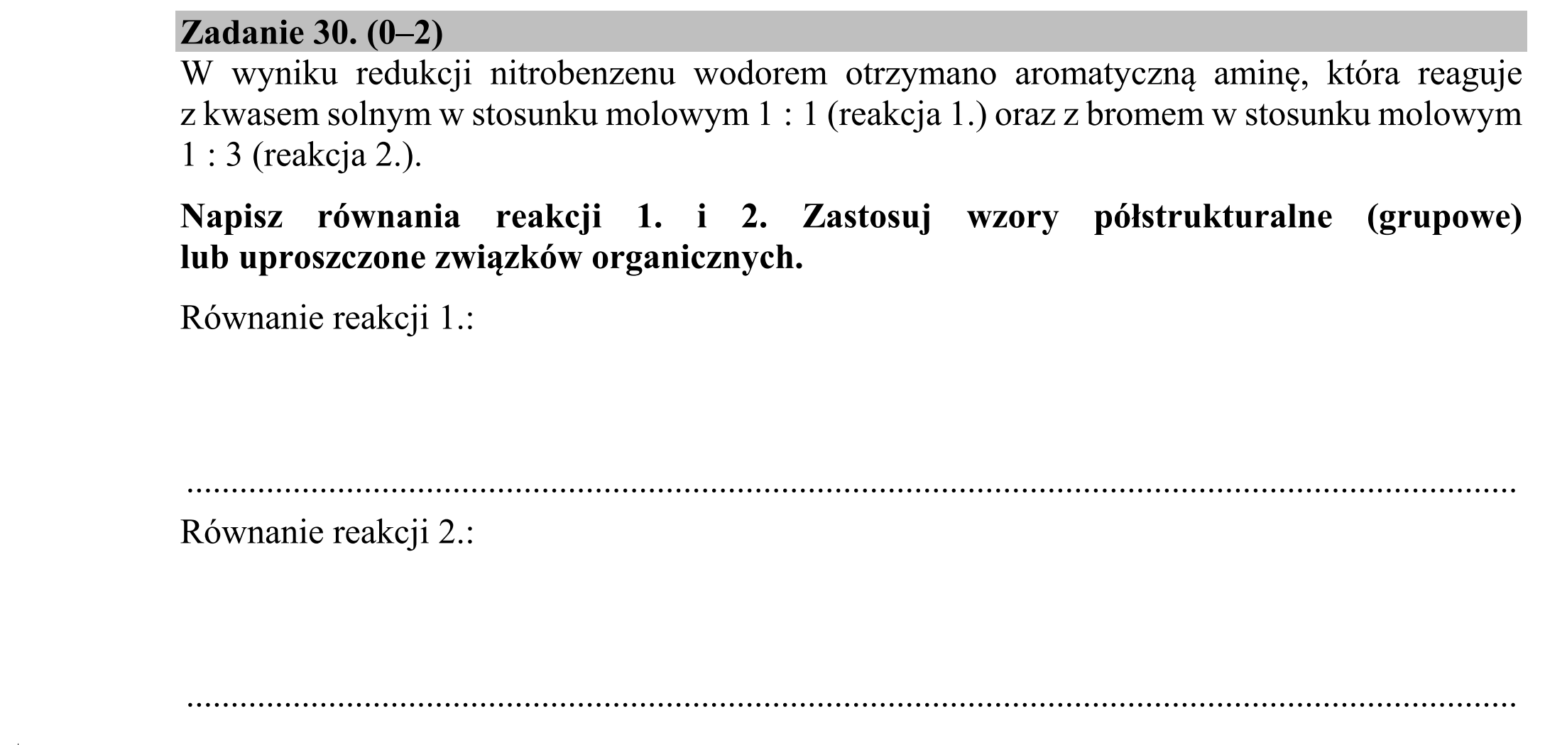 Matura dodatkowa, lipiec 2020, zadanie 30