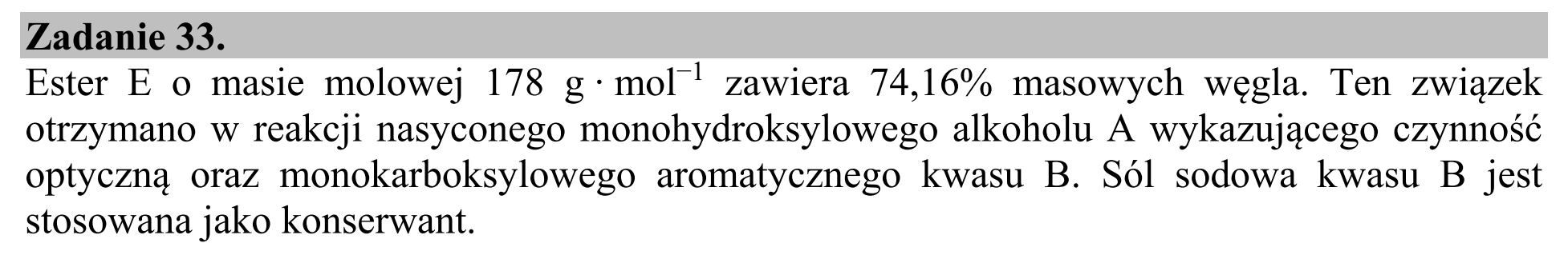 Matura dodatkowa, lipiec 2020, wstęp zadania 33