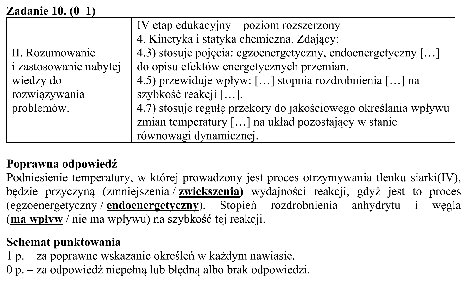Matura, maj 2015, odpowiedź do zadania 10