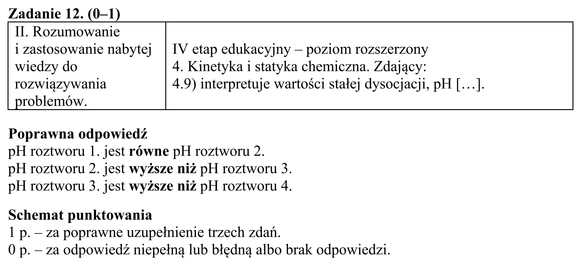 Matura, maj 2015, odpowiedź do zadania 12