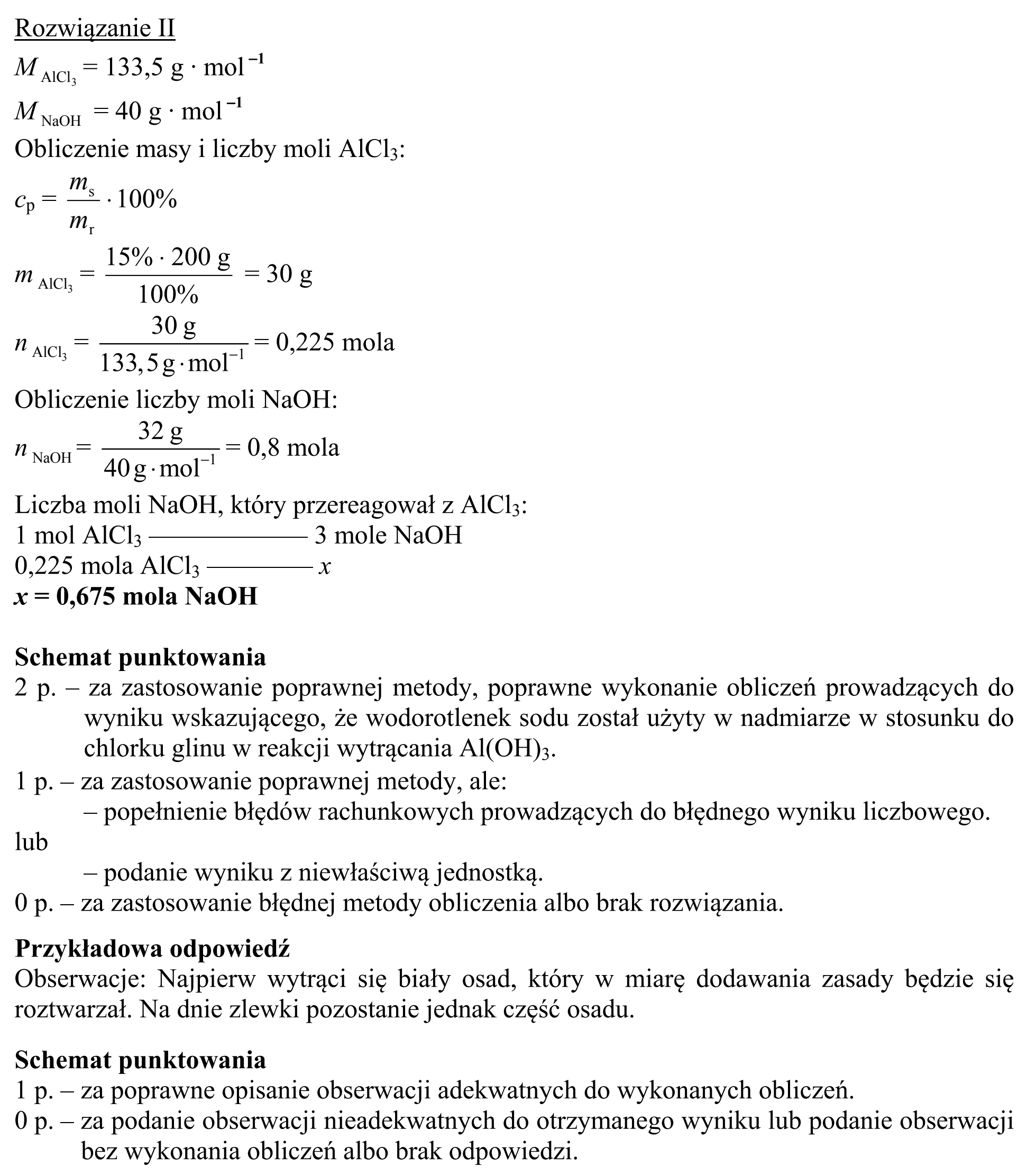 Matura, maj 2015, odpowiedź do zadania 20, fragment 2