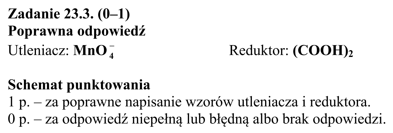 Matura, maj 2015, odpowiedź do zadania 23.3
