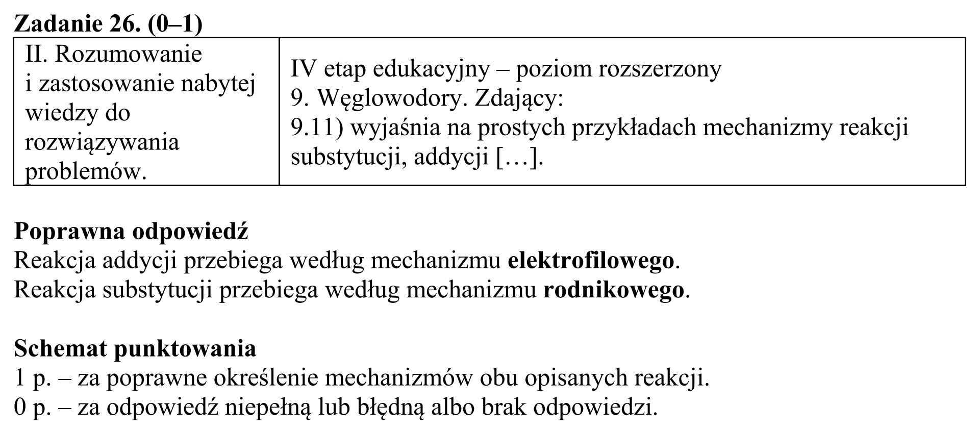 Matura, maj 2015, odpowiedź do zadania 26