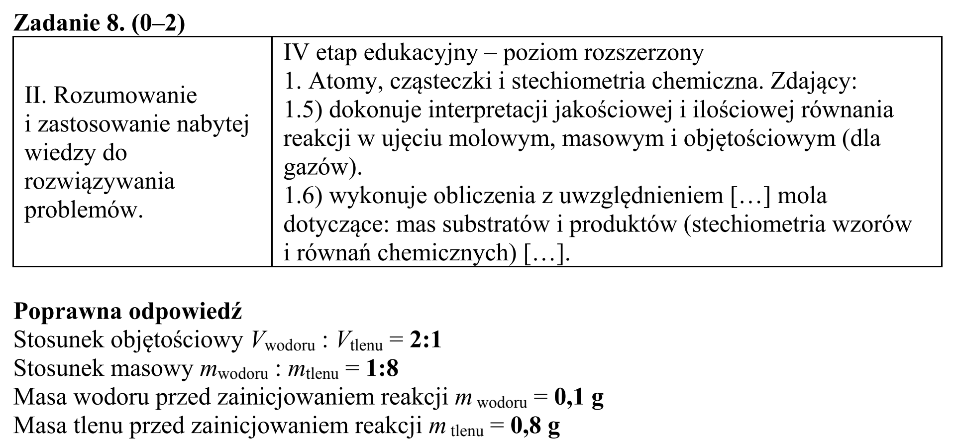 Matura, maj 2015, odpowiedź do zadania 8, fragment 1