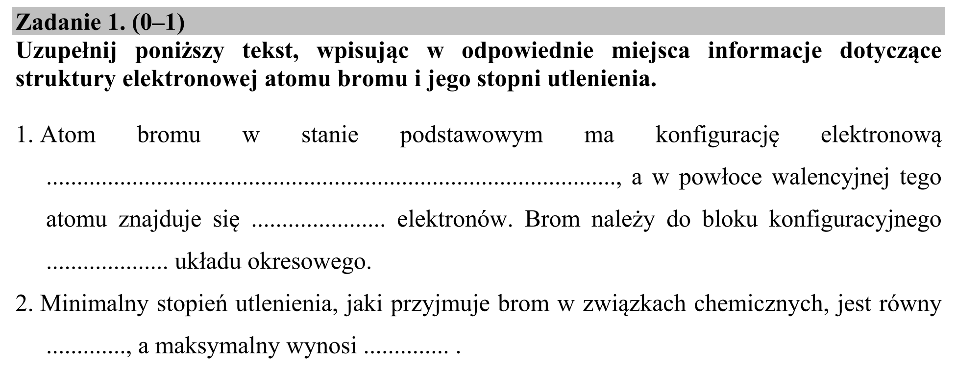 Matura, maj 2015, zadanie 1