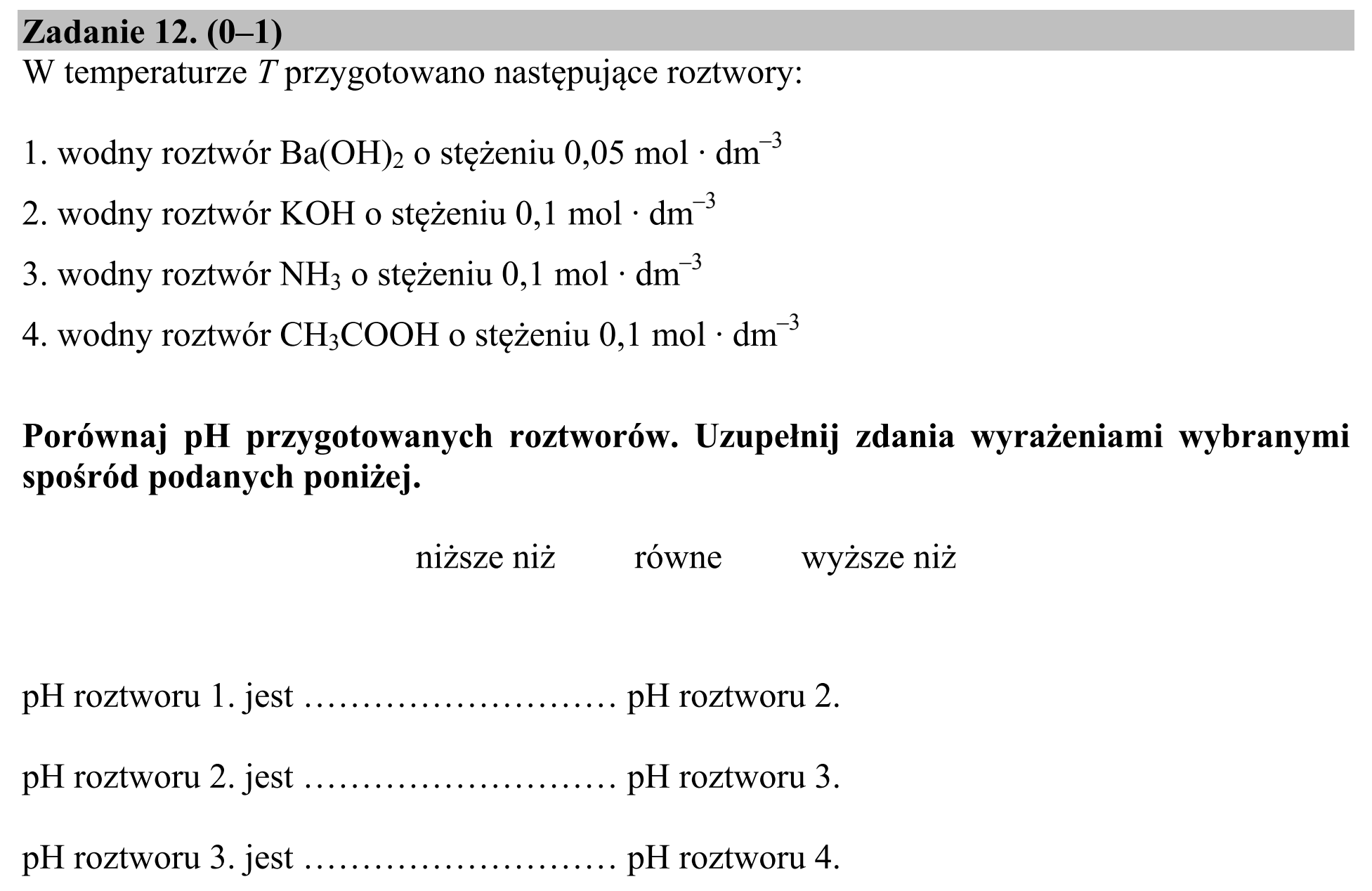 Matura, maj 2015, podgląd zadania 12