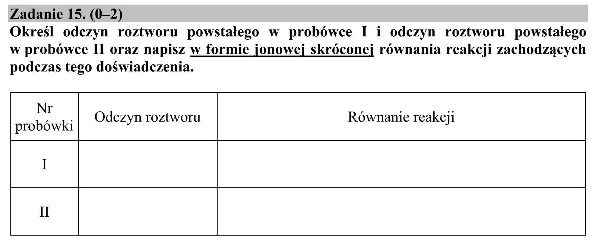 Matura, maj 2015, zadanie 15