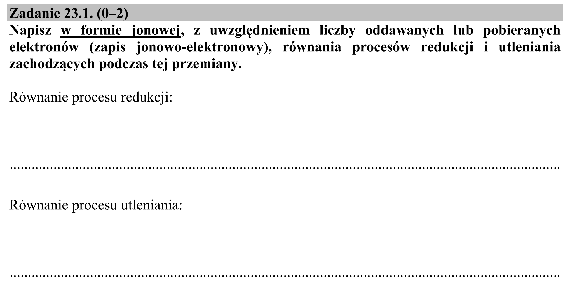 Matura, maj 2015, zadanie 23.1
