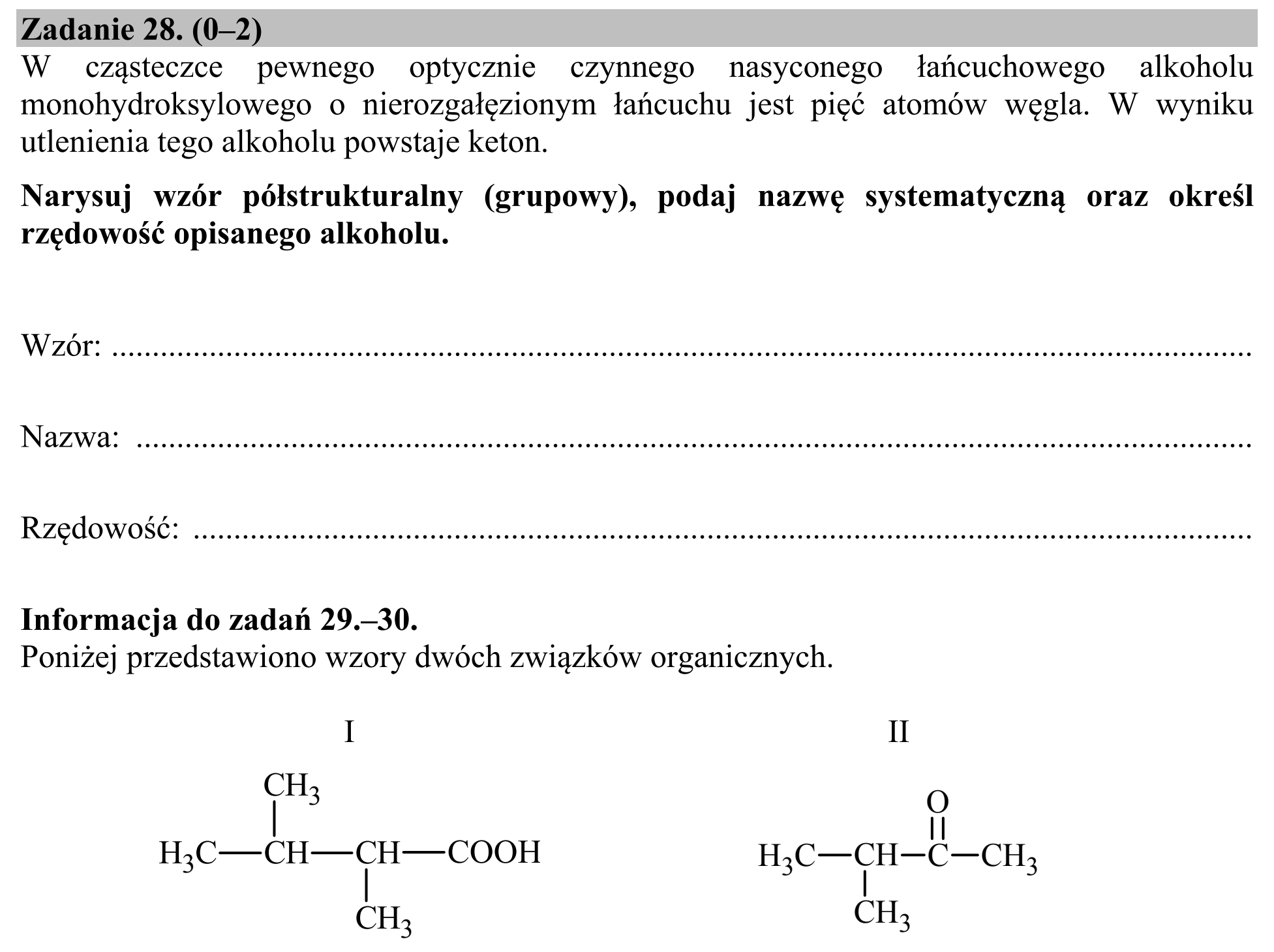 Matura, maj 2015, zadanie 28