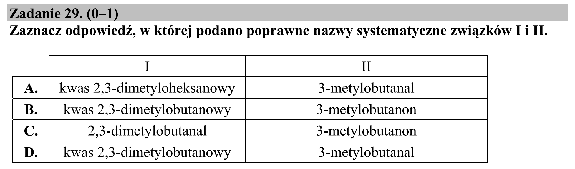 Matura, maj 2015, zadanie 29