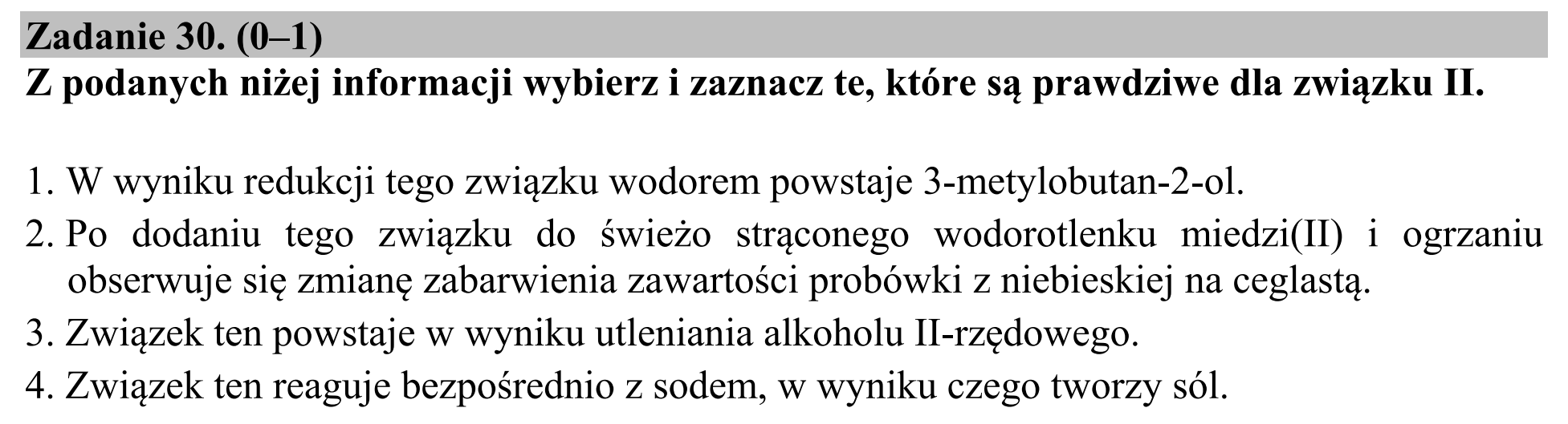 Matura, maj 2015, zadanie 30