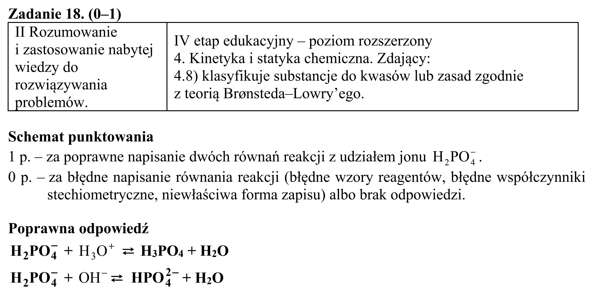 Matura, maj 2016, odpowiedź do zadania 18