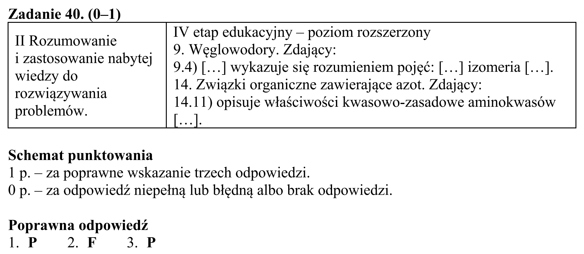 Matura, maj 2016, odpowiedź do zadania 40