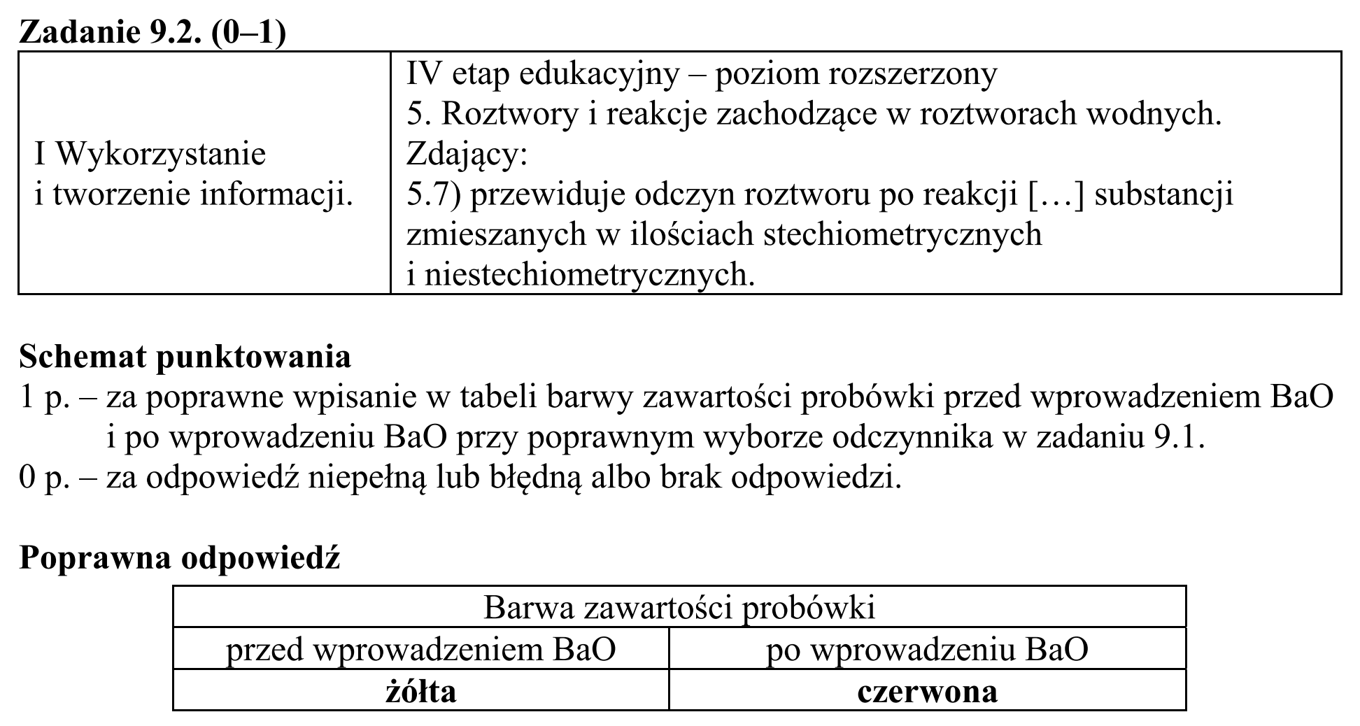 Matura, maj 2016, odpowiedź do zadania 9.2