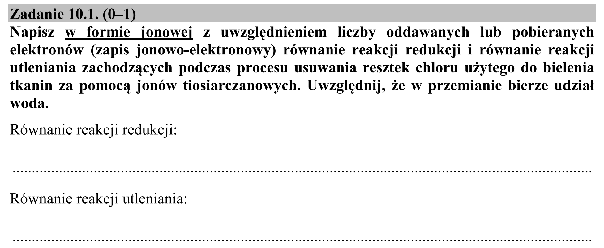 Matura, maj 2016, zadanie 10.1