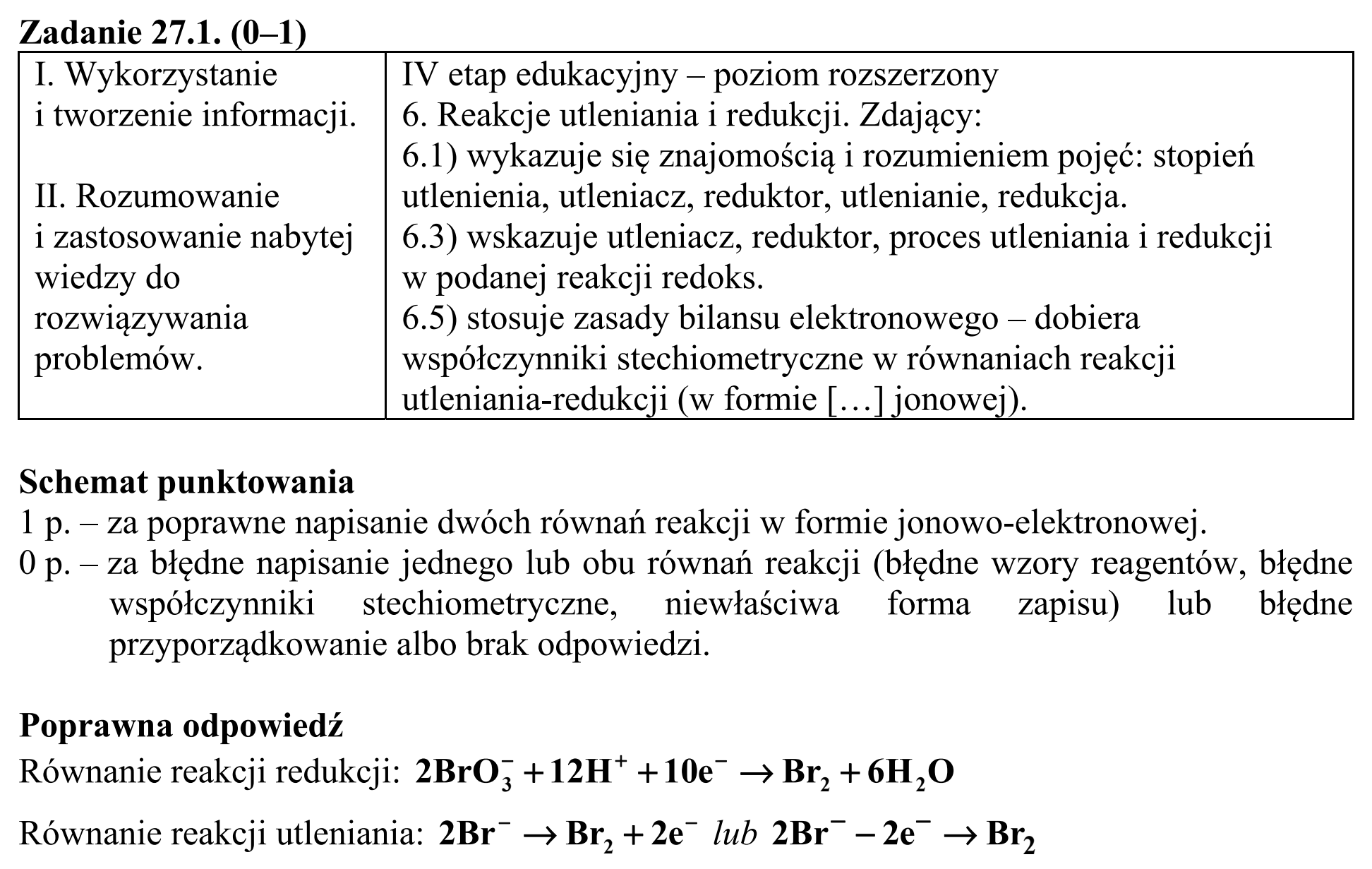 Matura, maj 2017, odpowiedź do zadania 27.1